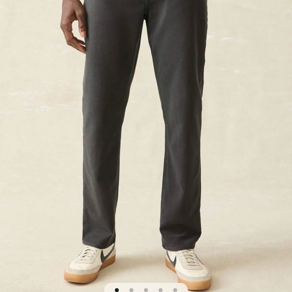 Faherty Men's Dark Gray Straight Jeans